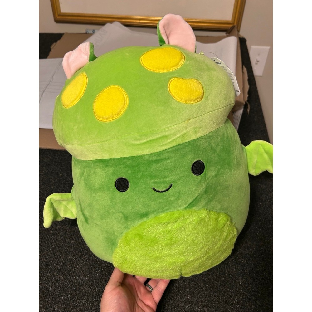 Squishmallows 14" Earling Neon Green Mushroom Bat Plush – Official Jazwares NWT - Picture 10 of 10